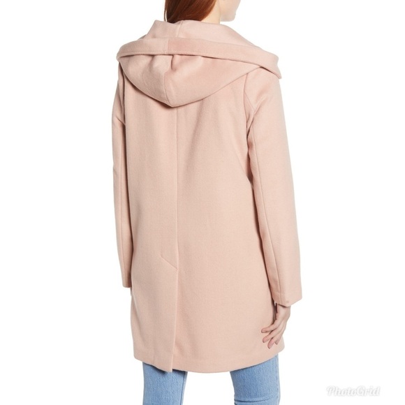 Sam Edelman Shawl Collar Hooded Coat in Blush 10 - Picture 2 of 8